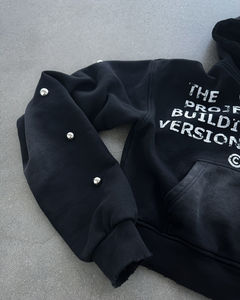 Sudaderas con Capucha Personalizadas Estilo Vintage, Lavadas, Decoloradas por el Sol, con Cierre, Logotipo Bordado, Impresión, para Hombre, Algodón Grueso, Pedrería, Desgastadas - Product Image 3