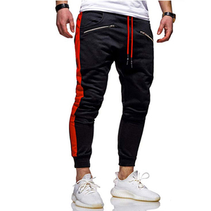 Pantalones de chándal OEM para correr en invierno para hombre, pantalones de chándal con forro polar personalizados con 3 bolsillos con cremallera, pantalones de entrenamiento cálidos - Product Image 1