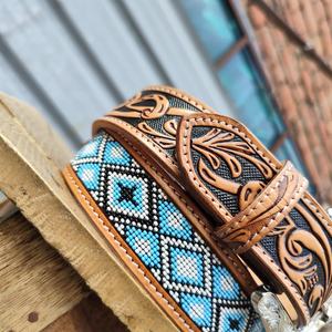 Herramientas de mano personalizables ecológicas de alta resistencia internacional Rodeo aleación occidental con cuentas vaquero vaquera cinturón hombres mujeres cuero de vaca - Product Image 6