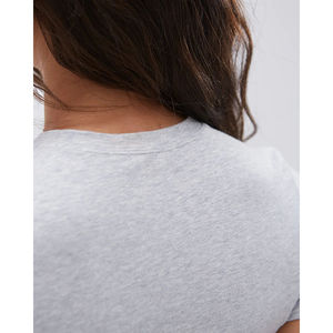 Street Wear Women's Crew Neck Short Sleeve Super Soft Solid Sexy Summer <b>Crop</b> Top <b>Fitted</b> <b>T</b> <b>Shirts</b> Cotton/Bamboo Breathable - Product Image 4