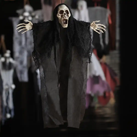 NED N28 Ensemble de figurines animatroniques en plastique durable, fantôme féminin articulé et zombie réaliste, pour décoration intérieure d'Halloween