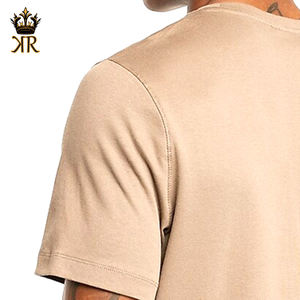 100% coton hommes Boxy recadrée T-Shirt taille régulière de haute qualité Logo personnalisé motif solide impression numérique nouveau Style de mode - Product Image 4