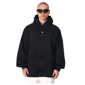 Nouveaux sweats à capuche en éponge française vierge personnalisés de haute qualité et logo personnalisé Streetwear sweats à capuche surdimensionnés à épaules tombantes pour hommes - Product Image 1