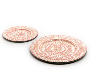 Plateau de décoration en résine de nacre Offre Spéciale, petit plateau de décoration, personnalisé, bon marché, café rond pour la maison, offre spéciale - Product Image 1