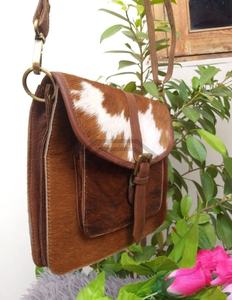 Bolso de cuero de vaca para mujer, bolso de mano, pelo de vaca marrón en el hombro, pelo de vaca de verano, los mejores bolsos de mano de cuero OEM - Product Image 1