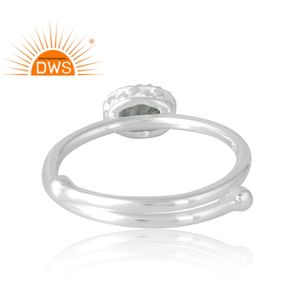 Anillo de piedras preciosas de cuarzo de fresa verde Natural de Plata de Ley 925, joyería personalizada para mujer, regalo para ella - Product Image 2