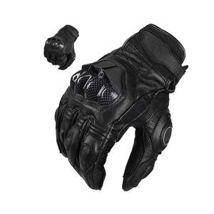 Summer Leather <b>Motorcycle</b> Gloves Breathable Mesh Lightweight Anti Slip Grip Touchscreen Function <b>Shock</b> <b>Absorb</b> Palm Sports Riding - Product Image 2