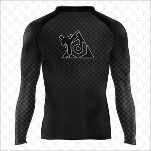 Sublimación personalizada de impresión de los hombres al aire libre Rash Guard mangas largas transpirable poliéster Spandex Material - Product Image 2