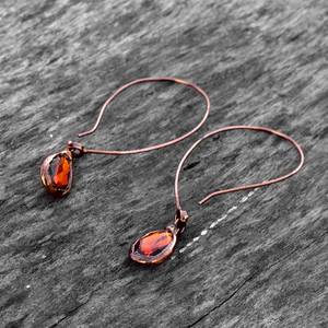 ต่างหูห้อยประดับพลอยคาร์เนเลียนทรงลวดลายทองคำชุบ งานแฮนด์เมดสไตล์วินเทจโบโฮ สำหรับผู้หญิงใส่ไปงานปาร์ตี้ - Product Image 2