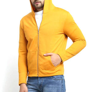 Sweat à capuche zippé pour homme, automne-hiver, coton mélangé, basique, surdimensionné, épais, entièrement zippé, 500GSM, 100% coton, logo de marque personnalisé - Product Image 2