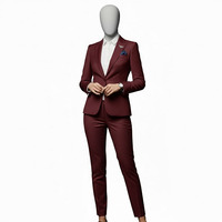 Blazer Formal de Negocios para Mujer, Superventas, Color Sólido, Manga Larga, Un Solo Botón, Antiarrugas, Transpirable, Lona 100% Algodón
