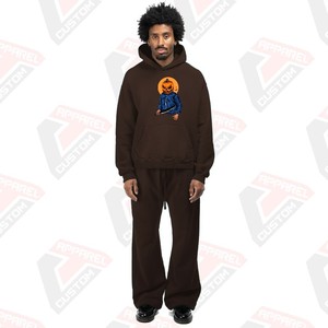 Conjunto de chándal de invierno de poliéster 100% transpirable de 2 piezas ultra cómodo y elegante para hombre, patrón sólido - Product Image 1