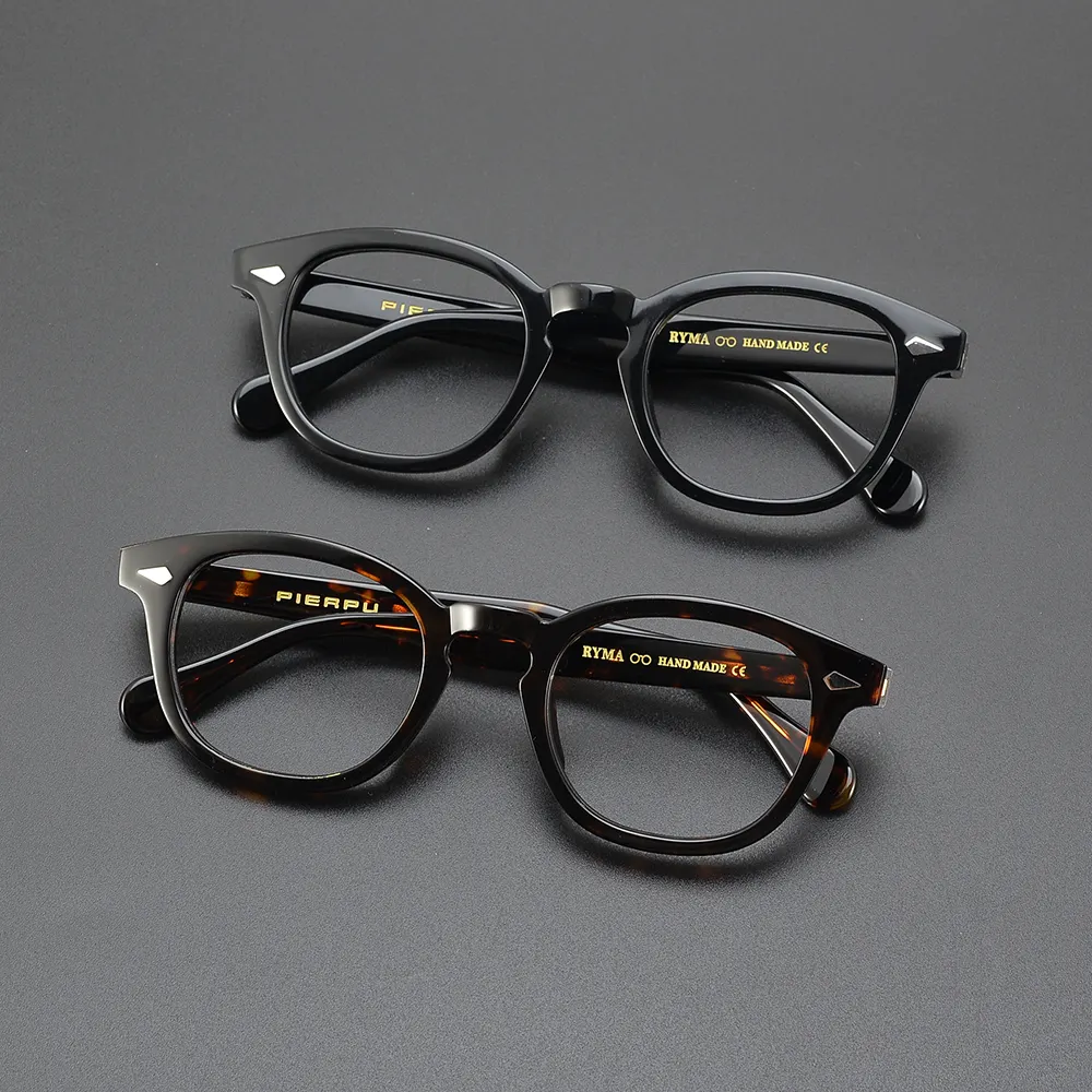 Amerikan lüks markalar tasarımcı yüksek kalite Lemtos optik gözlük çerçeveleri toptan Johnny Depp göz gözlük asetat çerçeveleri