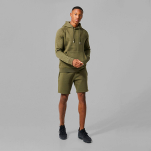 Classic Style 100 Percent Cotton Gym Fitness Sets <b>Hoodies</b> And <b>Shorts</b> Set Mens Warm Sweatshirt With Long <b>Sleeves</b> Comfortable - Product Image 5