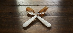 Ensemble d'ustensiles de table jetables en corne artisanaux pour hôtels, restaurants, fêtes, style moderne, prix de gros - Product Image 6