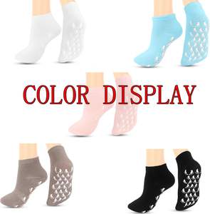 6 Pairs Yoga Socks with Grips for <b>Women</b>, Non <b>Slip</b> Pilates & Ballet Barre Socks 90% combe cotton 5%Polyester 5%Spandex - Product Image 6