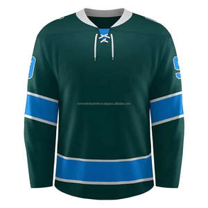 Uniforme Deportivo Personalizado de Alta Calidad al por Mayor 2024, Último Diseño de Jersey de Hockey sobre Hielo con Nombre de Equipo OEM, Patrón en Blanco para Impresión - Product Image 4