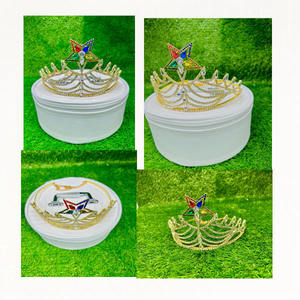 Corona Ajustable de Plata con Pedrería para Gran Matrona de la Orden de la Estrella de Oriente (O.E.S.), Masonería |   Proveedor de Coronas Masónicas, Metal Religioso - Product Image 3