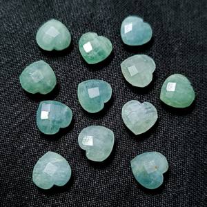 Piedra preciosa de Aguamarina natural facetada en forma de corazón, piedra preciosa suelta tallada a mano, cuentas de 5mm para hacer colgantes para mujeres, venta al por mayor - Product Image 3