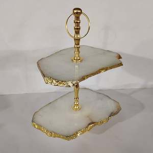 Soporte redondo para pastel de ágata blanca para fiestas, decoraciones de bodas, hotel y uso doméstico herramientas para hornear en la cocina - Product Image 6