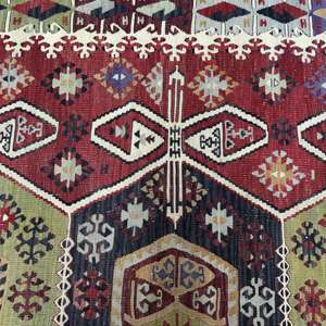 Tapis Kilim turc 2,6x12,8 pi (80x390 cm), tapis vintage à motifs floraux rouges - Product Image 5