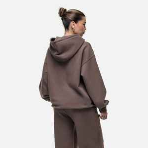 Sudadera con capucha de gran tamaño con cremallera para mujer Dakota Taupe más vendida, sudaderas con capucha transpirables y antiarrugas para mujer, ropa de gimnasio, Sudadera con capucha - Product Image 2