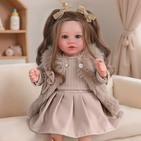 Poupées Reborn Babeside Smiling Dara, 20 pouces, fille, membres en vinyle, corps en tissu souple