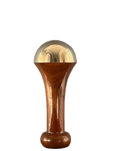 Baguette Kansa en laiton avec manche en bois écologique, outil de massage ayurvédique pour le visage et le corps, poli à la main - Product Image 3