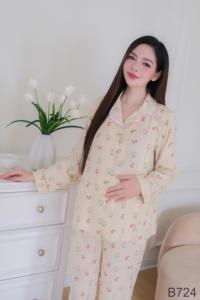 Meilleur choix de vêtements décontractés en tissu de soie Tussar Ensemble de maternité respirant avec logo personnalisé en vrac B724 - Product Image 4