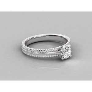 Bague solitaire en or 10 carats pour femmes, diamant cultivé en laboratoire - Product Image 2