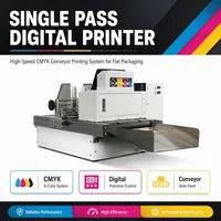 Impresora digital de inyección de tinta A3 de una sola pasada con alimentación automática de papel para impresión de cajas de cartón y bolsas de papel.