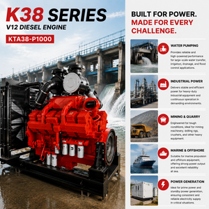 Motor Diésel Cums KTA38-P1000 de 4 Tiempos, 37.7 L, Tipo V, <span class=keywords><strong>12</strong></span> Cilindros para Maquinaria Pesada y Estaciones de Bombeo de Agua de Gran Tamaño - Product Image 5