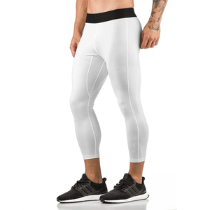 Leggings de sport pour hommes en sublimation de compression, coton/bambou, antibactérien, respirant, taille élastique pleine longueur, vente en gros - Product Image 6