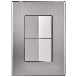 สวิตช์บันไดอเนกประสงค์, MXIIU-001, 1 ชิ้น, สวิตช์บันได x2, 125-250VAC, 10A, 50/60Hz, สีเงิน, สแตนเลส/พีซี - Product Image 1