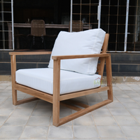 Mobilier Offre Spéciale design minimaliste canapé simple chaise en bois de teck style minimaliste pour une utilisation durable à l'extérieur