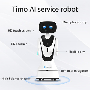 Robot d'accueil Timo mignon et populaire auprès des clients, qui diffuse des vidéos, parle, présente les produits, salue et embrasse, un best-seller, réceptionniste. - Product Image 4