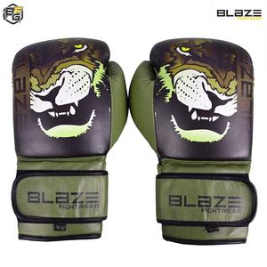 Guantes de competición de cuero genuino de alta calidad para Artes Marciales Kickboxing Muay Thai entrenamiento absorción de humedad secado rápido para - Product Image 2