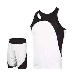 Conjunto de Uniforme de Kickboxing MMA, Cómodo y Transpirable, Chaleco y Pantalones Cortos de Boxeo en Oferta para Entrenamiento de Kickboxing, Ejercicio y Combate - Product Image 3