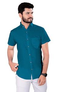 Camisa de manga larga de satén azul claro para hombre al por mayor, ropa de trabajo de verano profesional informal de negocios con cuello antiarrugas sin hierro - Product Image 2
