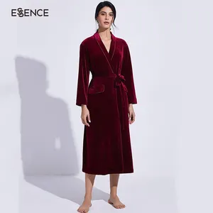 Invierno elegante fiesta dama de honor Mujer franela larga bata de baño lujo nupcial polar terciopelo felpa Batas para mujer - Product Image 1