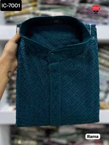 Vestido informal tradicional con estilo para hombres de alta calidad, pijama Kurta para niños, Chikankari Kurtas para ropa festiva, pijama Kurtis para hombres - Product Image 3