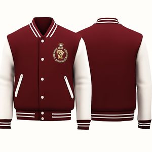 Patchs brodés personnalisés OEM, veste de baseball en molleton de haute qualité pour hommes, veste universitaire pour hommes - Product Image 6