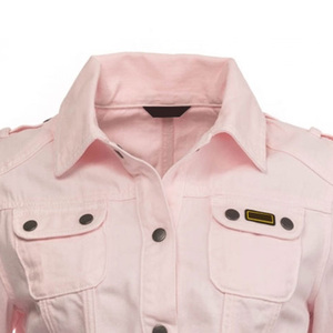 Nueva chaqueta vaquera de alta calidad de estilo moderno para mujer/Chaquetas vaqueras transpirables con cierre de botón hechas en fábrica para mujer - Product Image 4