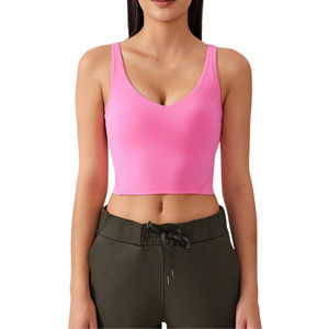 Sujetador deportivo clásico para mujer, sujetador de Fitness acolchado sin aros con palangre, ropa atlética de alto soporte para mujer - Product Image 1