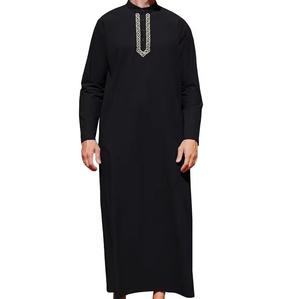 Jubba islamic เสื้อผ้าผู้ชาย jubbah ชุดมุสลิมแขนยาวสไตล์ซาอุดิอาระเบียเรียบสำหรับผู้ชาย - Product Image 1