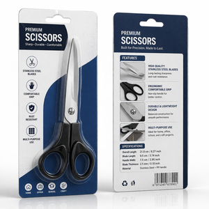 Tijeras de Corte Resistentes de 8 Pulgadas, Acero Inoxidable, Hoja Afilada, para Oficina, Hogar, Manualidades, Tela, Papel, con Agarre Duradero - Product Image 6