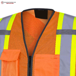 เสื้อกั๊กทำงานผ้าสะท้อนแสงเสื้อกั๊กจราจร - Product Image 5