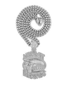 Testeur de diamant de passe en gros 14KT or blanc massif diamant cultivé en laboratoire conception personnalisée chaîne cubaine de haute qualité avec pendentif - Product Image 4
