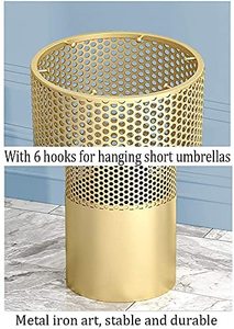 Classic <b>Umbrella</b> <b>Stands</b> Modern Golden <b>Umbrella</b> <b>Stand</b>, Hollow Metal <b>Umbrella</b> Bucket, Large Capacity Long/Short <b>Umbrella</b> Storage - Product Image 4