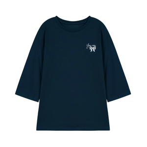 Moda todos los días cómodas camisetas de moda Streetwear diseño de logotipo personalizado algodón orgánico mujeres camisetas - Product Image 3